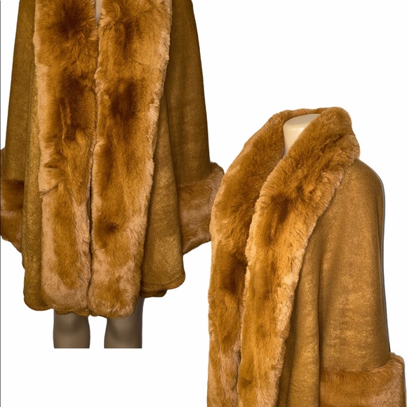 Stylish Fluffy Faux Fur Shawl - Picture 8 of 8